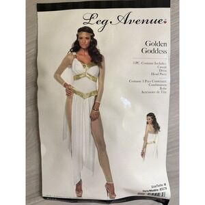 Womans Costume Leg Avenue Greek Golden Goddess Toga Halloween size M